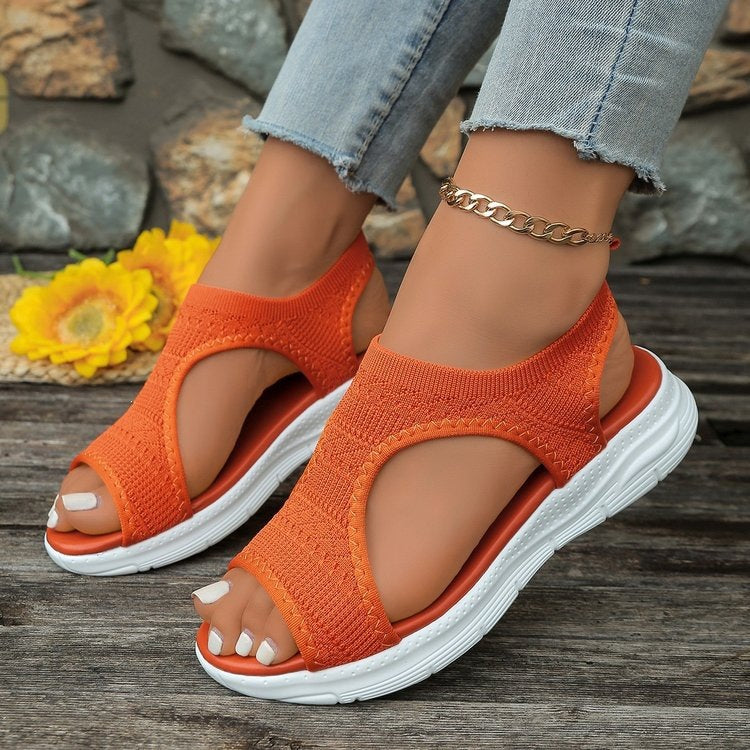 Damen Komfortable und atmungsaktive Sommerschuhe mit elastischen Einsätzen