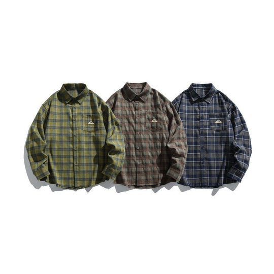 Herren Karierte Flanell-Hemdjacke im Overshirt-Look mit Brusttasche Shop Nory