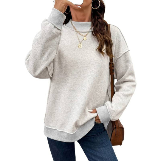 Damen Oversize-Sweatshirt mit Stehkragen, Raglanärmeln und Rippbündchen Shop Nory