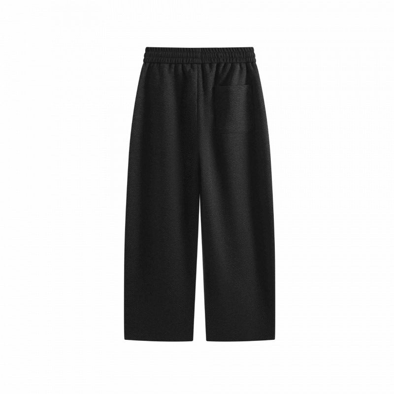 Herren Weite Cropped-Hose mit elastischem Bund, Bundfalten und Seitentaschen Shop Nory