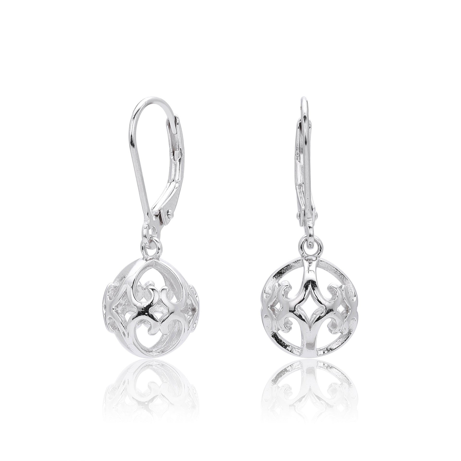 Damen Ohrhänger mit filigranem Design aus 925 Sterling Silber Shop Nory