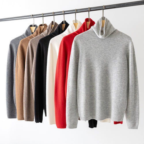 Damen Feinstrick Rollkragenpullover aus Kaschmirmischung leicht oversized Shop Nory