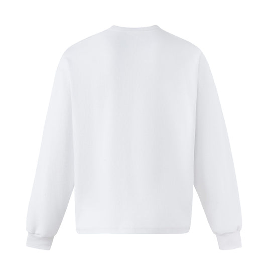Unisex Oversize Sweatshirt mit kurzem Henley‑Placket und verschwommenem Grafikprint Shop Nory
