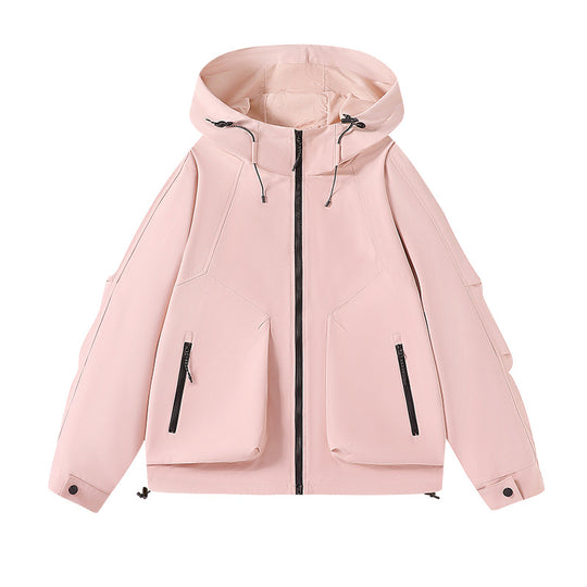 Herren Technische Outdoorjacke mit verstellbarer Kapuze und vielen Taschen Shop Nory