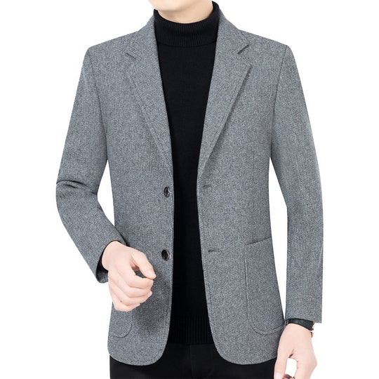 Herren Strukturierter Strickblazer mit Reverskragen und aufgesetzten Taschen Shop Nory
