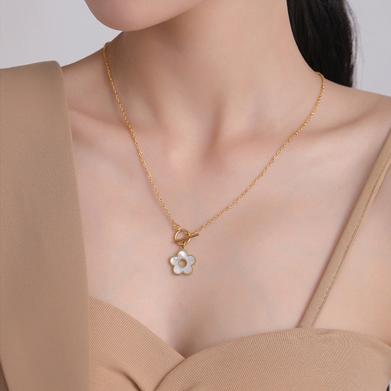Frauen Blumen Charm Anhänger Halskette Shop Nory