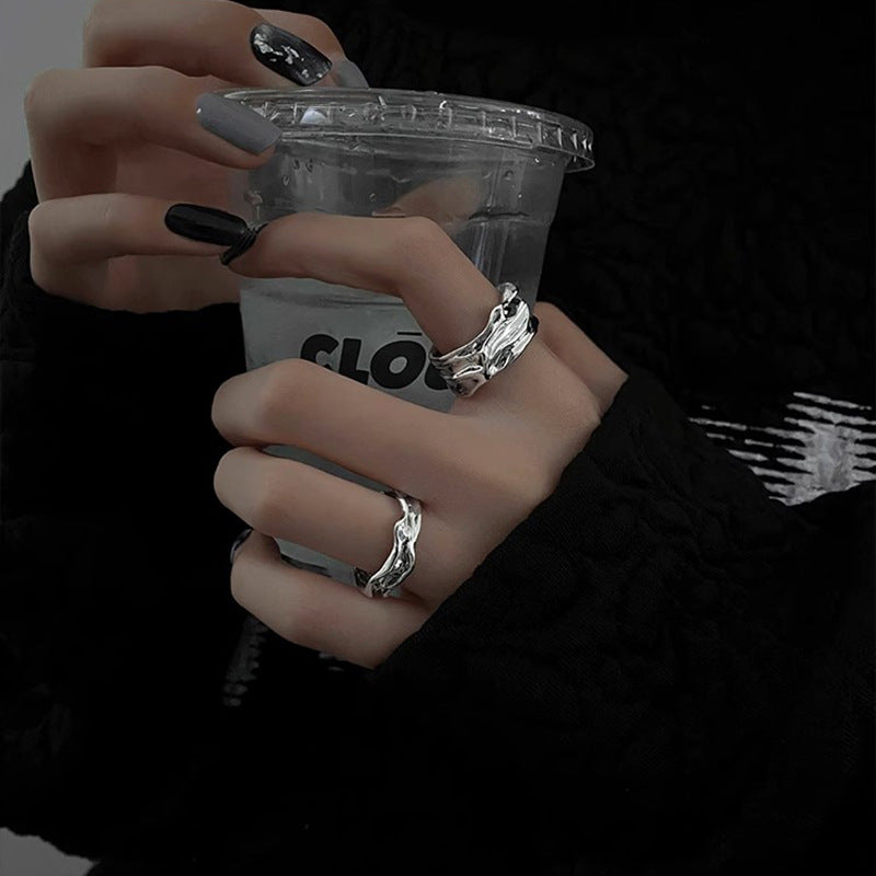 Damen Offener Ring mit modernistischem, gewundenem Design Shop Nory