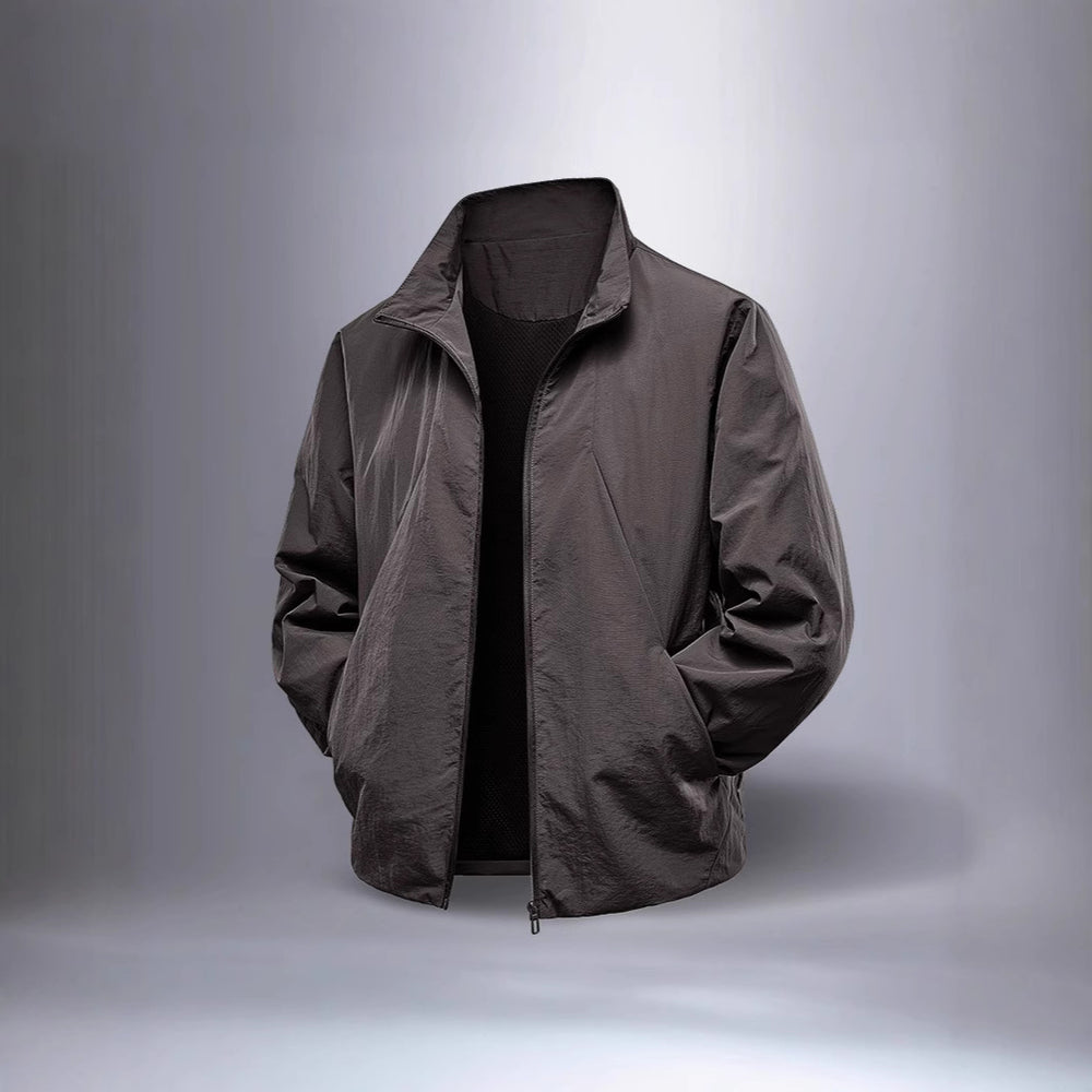 Herren Ultraleichter winddichter Übergangsblouson mit Stehkragen und verdecktem Reißverschluss Shop Nory