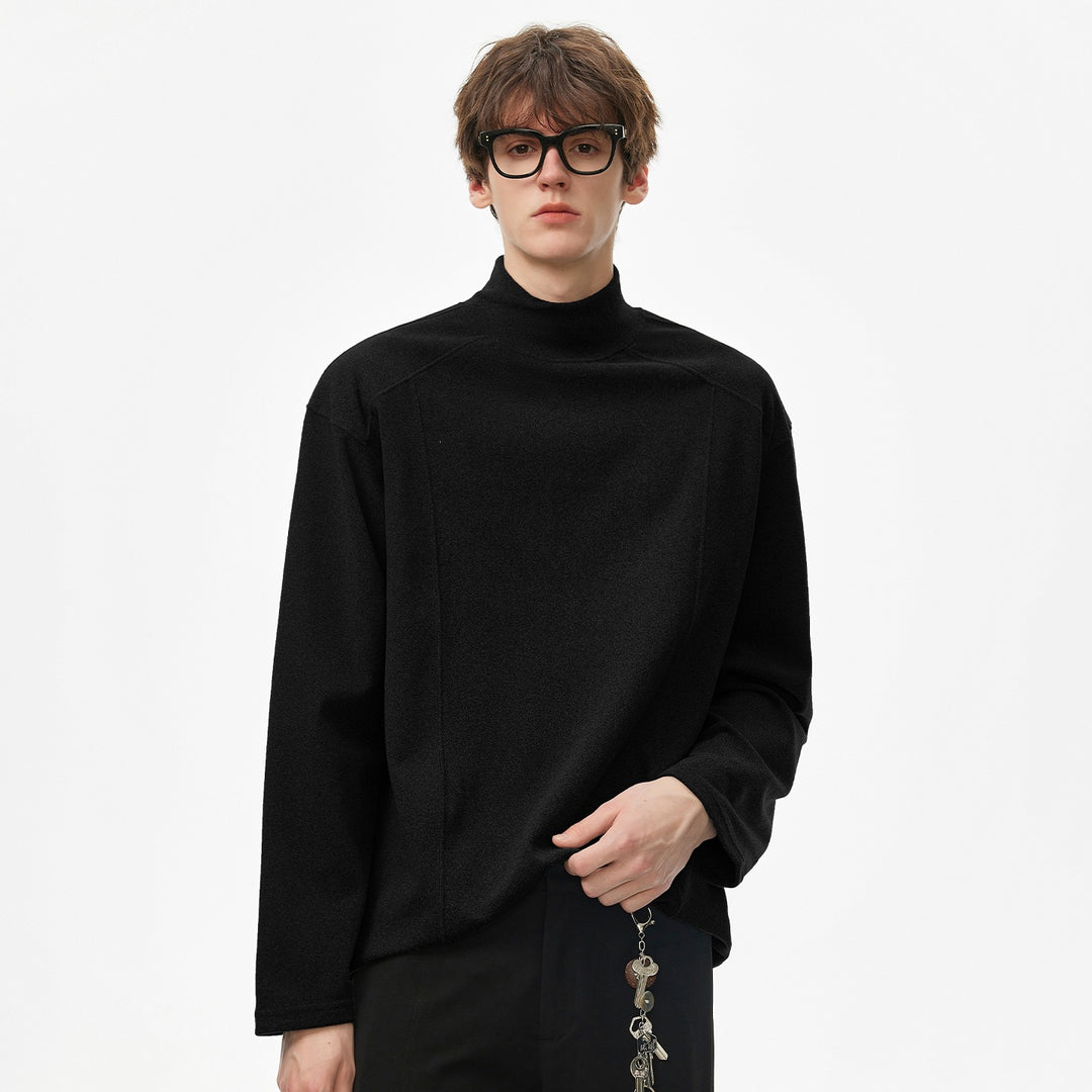 Herren Oversize Rollkragenpullover aus weichem Baumwoll‑Mix mit Raglanärmeln Shop Nory