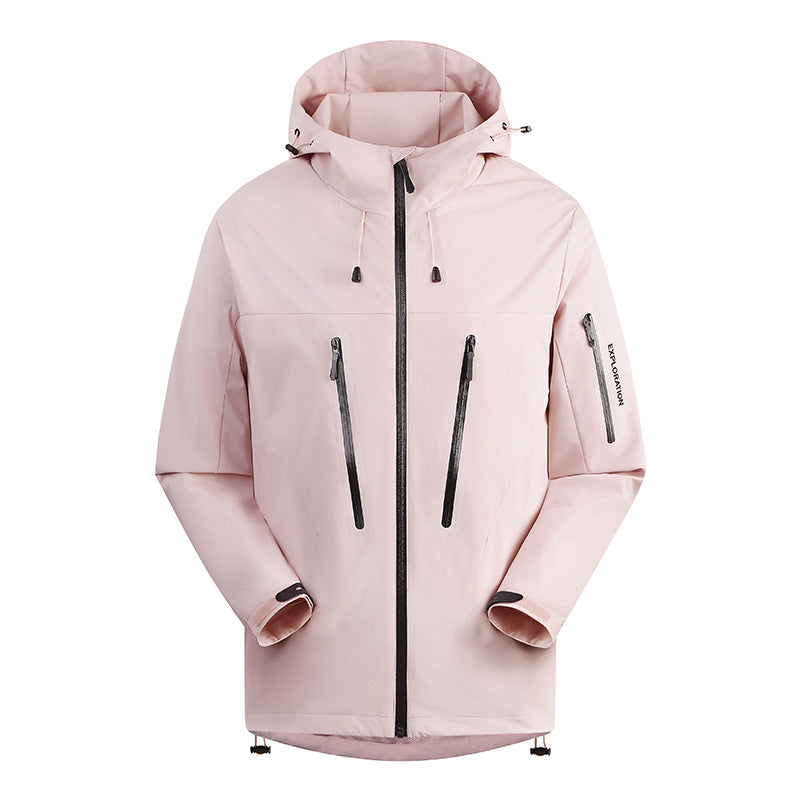 Herren Dreilagige atmungsaktive Hardshell-Outdoorjacke mit Kapuze und verschweißten Nähten Shop Nory