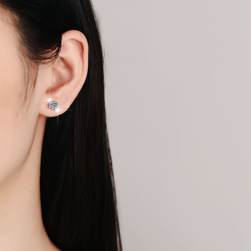 Damen Ohrringe mit funkelndem Herz-Kristall und eleganter Fassung Shop Nory