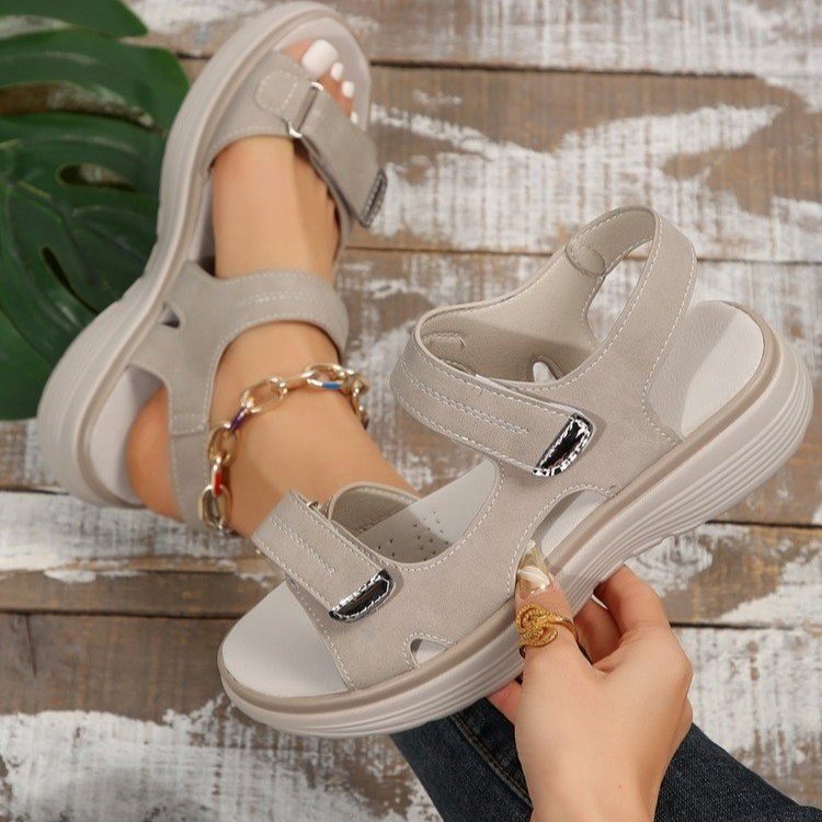 Damen Komfort-Sandalen mit verstellbaren Klettverschlüssen und gepolstertem Fußbett Shop Nory