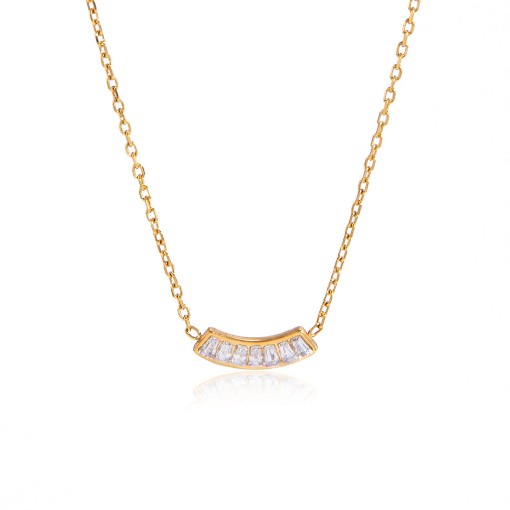 Damen Halskette mit funkelndem Zirkonsteindesign Shop Nory
