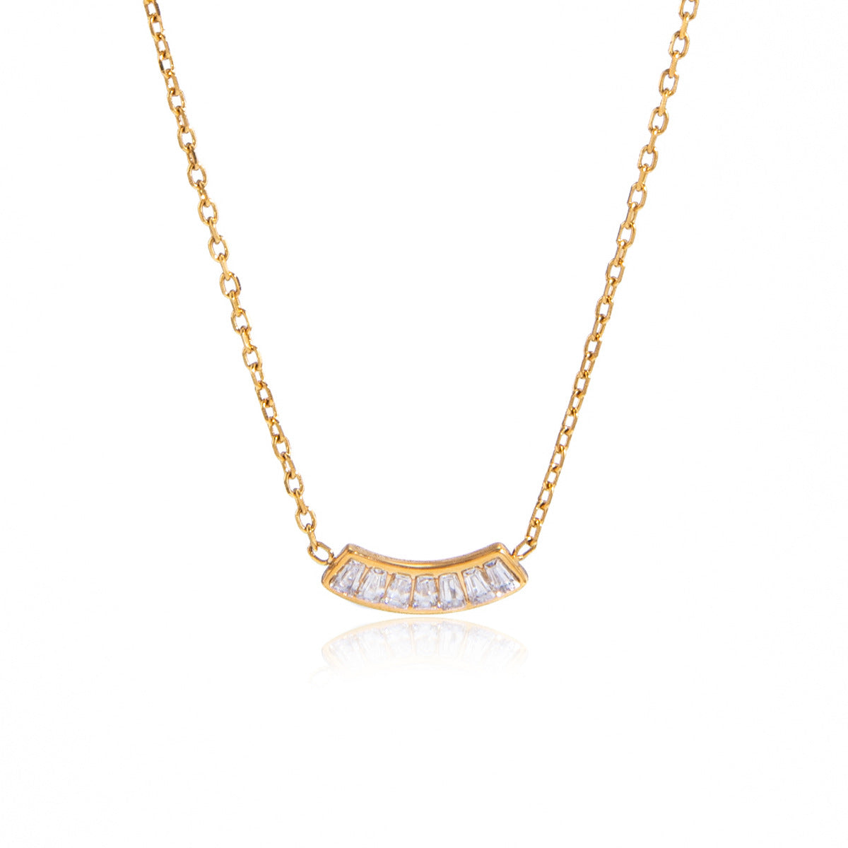 Damen Halskette mit funkelndem Zirkonsteindesign Shop Nory