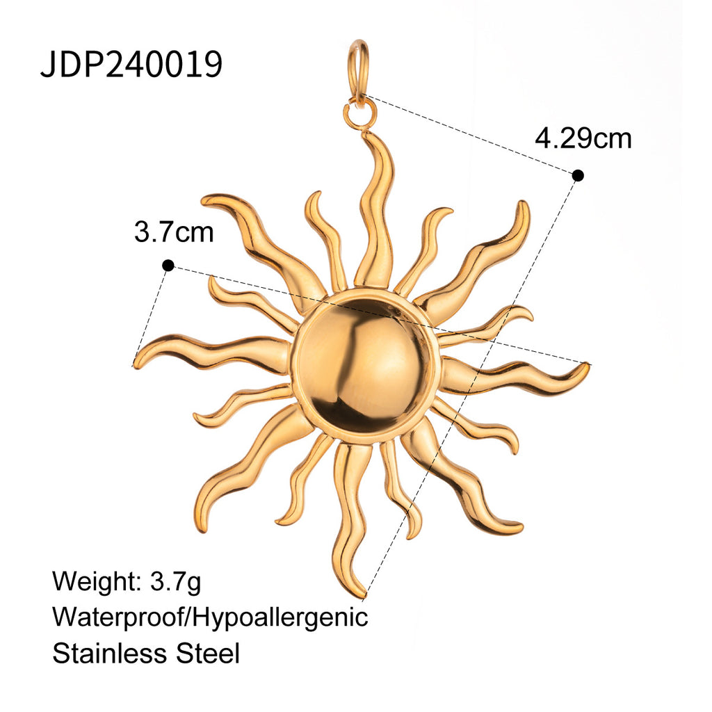 Damen Anhänger mit filigranem Sonnendesign aus hypoallergenem Edelstahl Shop Nory