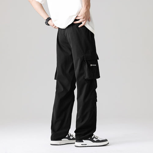 Herren Multifunktionale Cargo-Loungehose mit elastischem Tunnelzugbund, Mehrfachtaschen & verstellbarem Beinabschluss Shop Nory