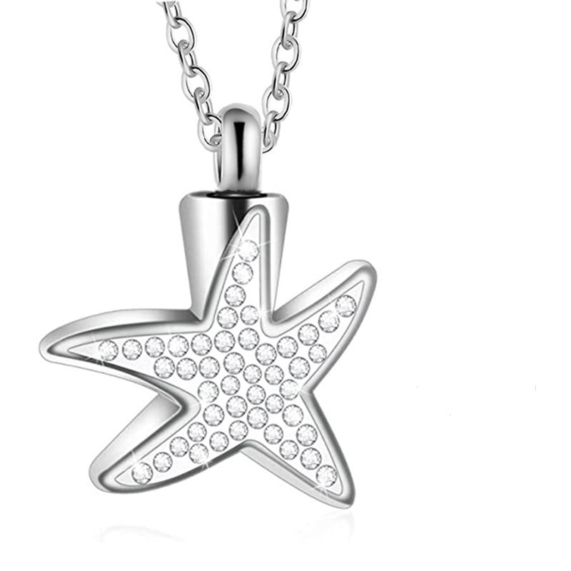 Damen Schmuckanhänger in Form eines Seesterns mit funkelnden Zirkonia Shop Nory