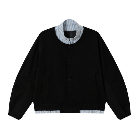 Unisex Kurz geschnittene Boxy-Blousonjacke aus Baumwollmix mit gesteppter Innenlage und Stehkragen Shop Nory