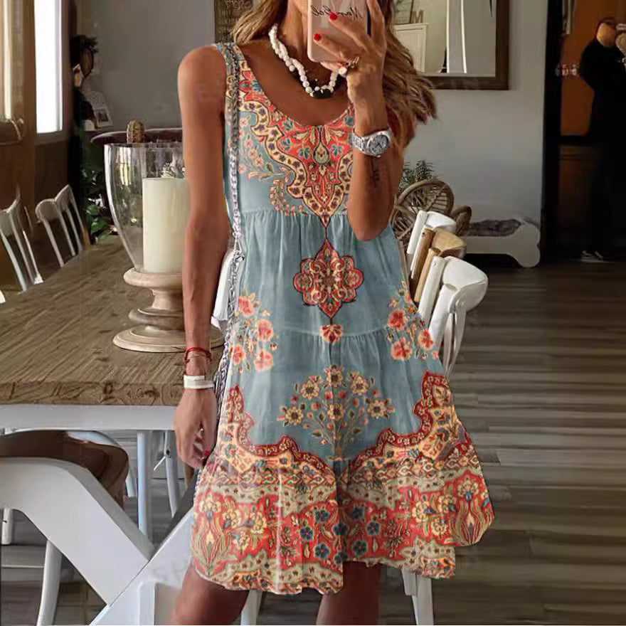 Damen Freizeitkleid mit verspieltem Muster