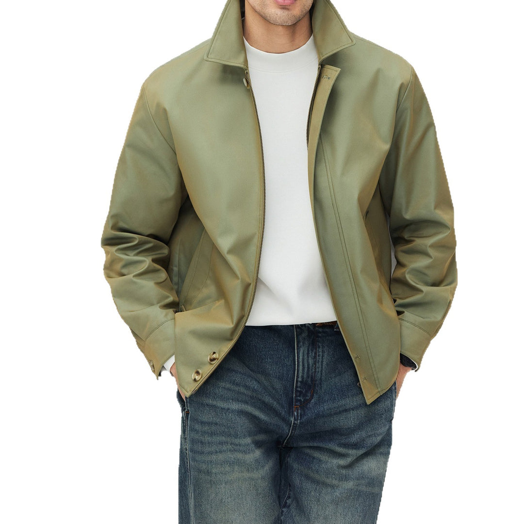 Herren Kurzjacke im modernen Harrington‑Stil mit Stehkragen und verdecktem Reißverschluss Shop Nory