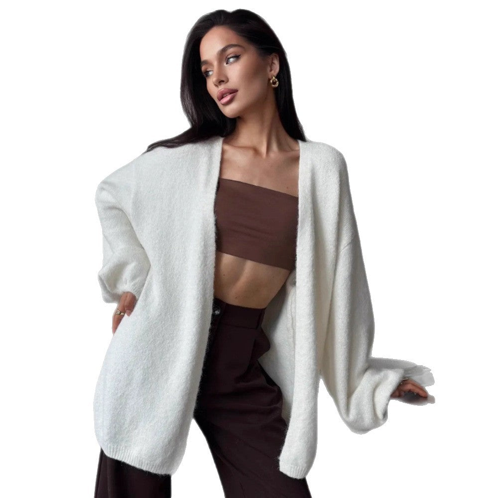 Damen Flauschiger Oversized Cardigan Shop Nory