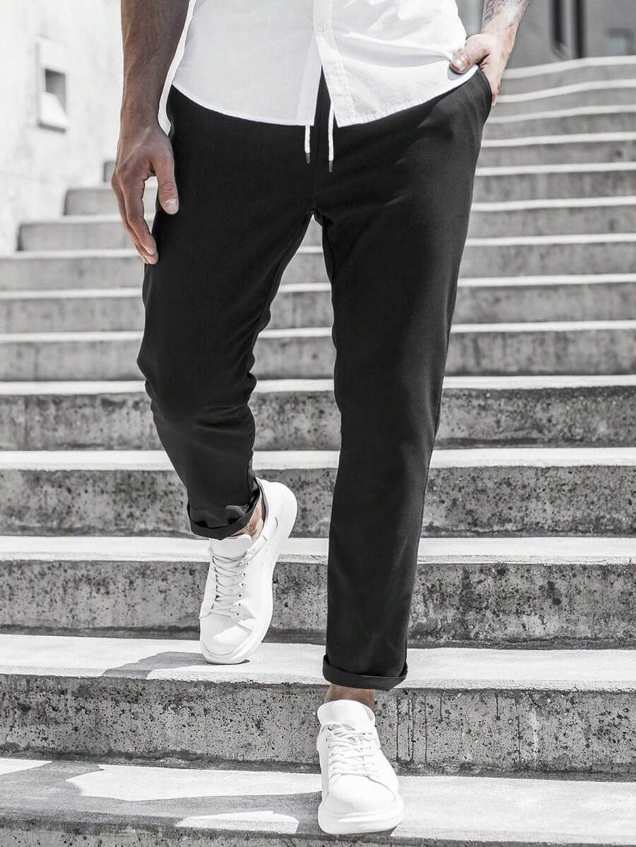 Herren Freizeithose mit Kordelzug und Seitentaschen
