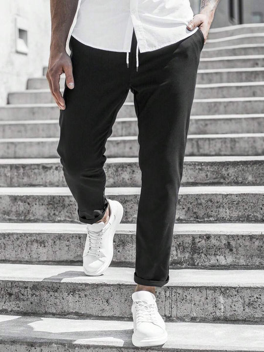 Herren Freizeithose mit Kordelzug und Seitentaschen
