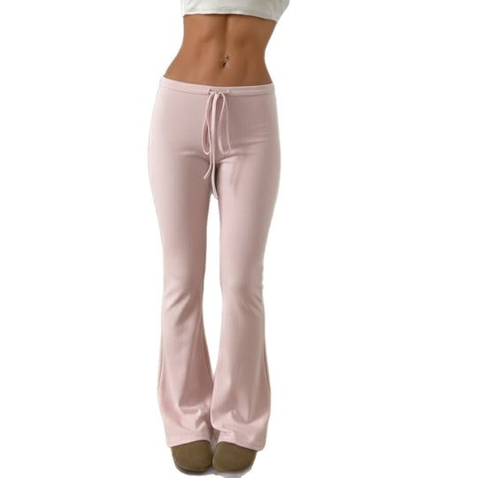Damen nan ausgestellte Loungehose mit Bindekordel, hohem Komfortbund und weichem Jerseyfall Shop Nory