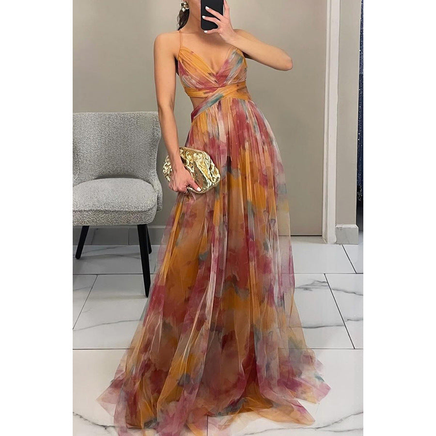 Damen Elegantes Maxikleid mit raffinierten Cut-Out-Details und fließendem Design