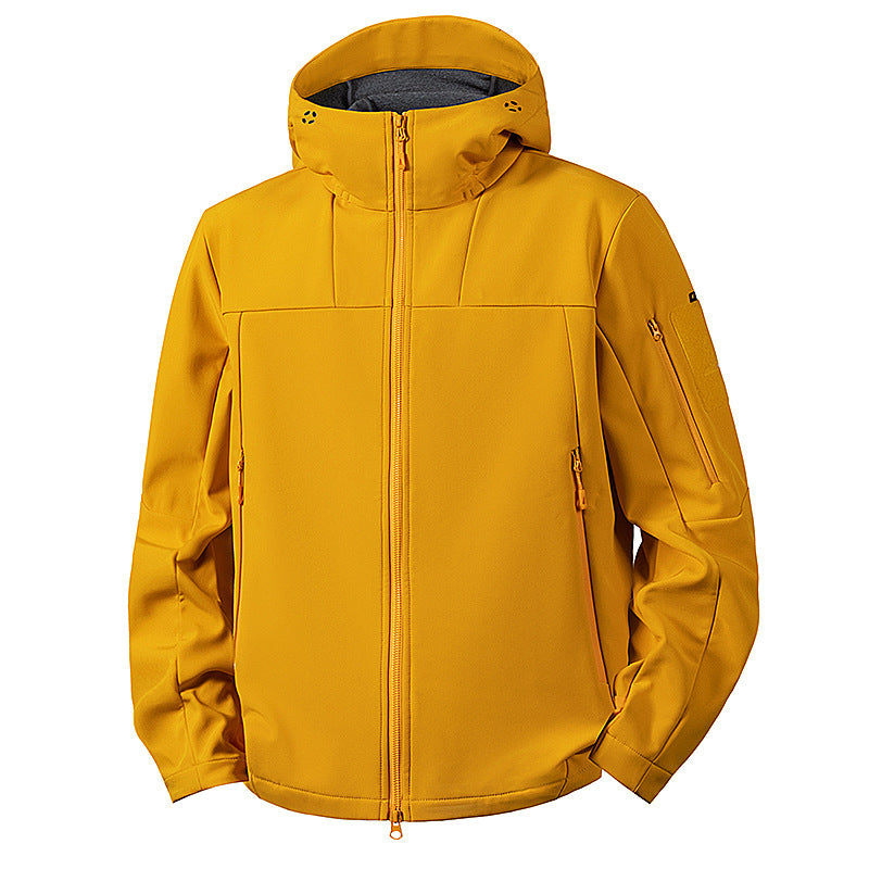 Herren wind- und wasserabweisende Softshelljacke mit Kapuze und taktischen Taschen Shop Nory