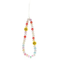Damen farbenfrohe Schmuck-Halskette mit Smiley und Buchstabenanhängern Shop Nory