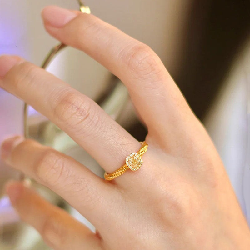 Damen Eleganter Ring mit glitzerndem Zirkonia Shop Nory