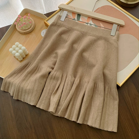 Damen Plissierter Rock aus hochwertigem Strick Shop Nory