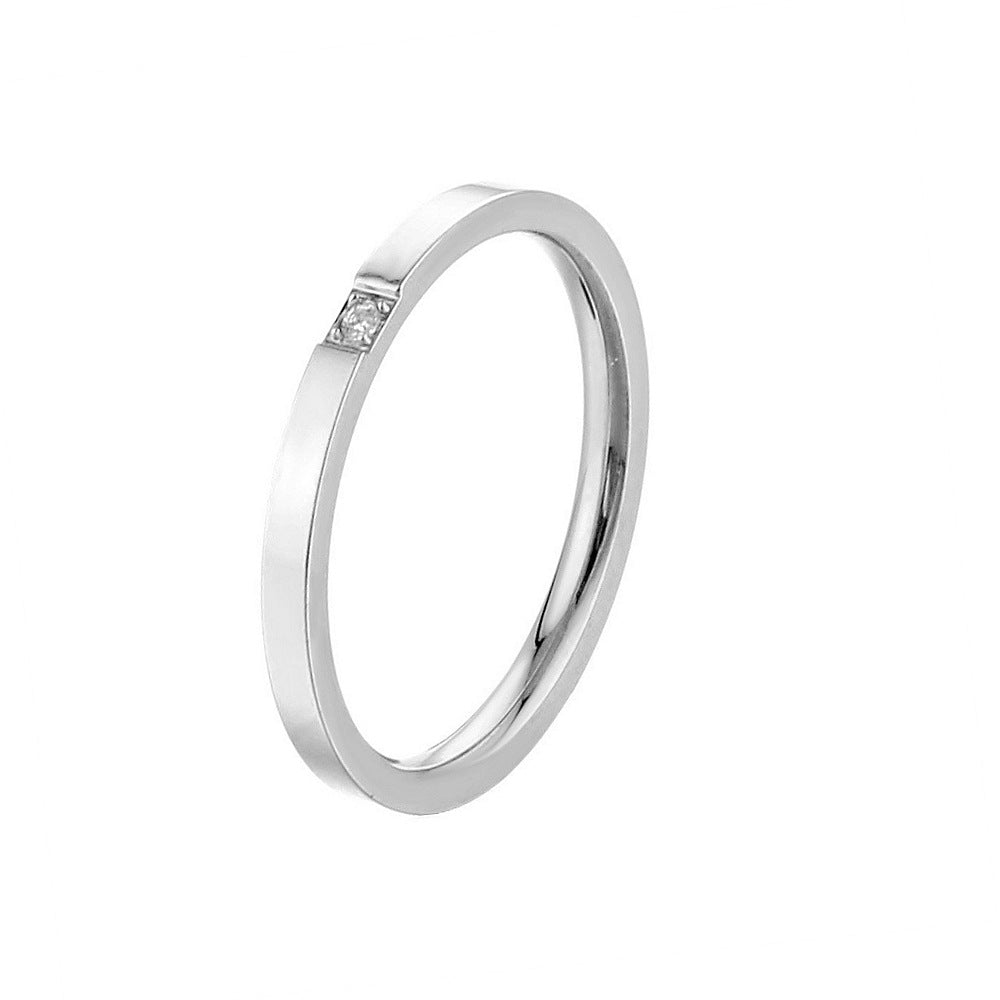 Damen Ring mit elegantem, minimalistischem Design und funkelndem Zirkonia Shop Nory