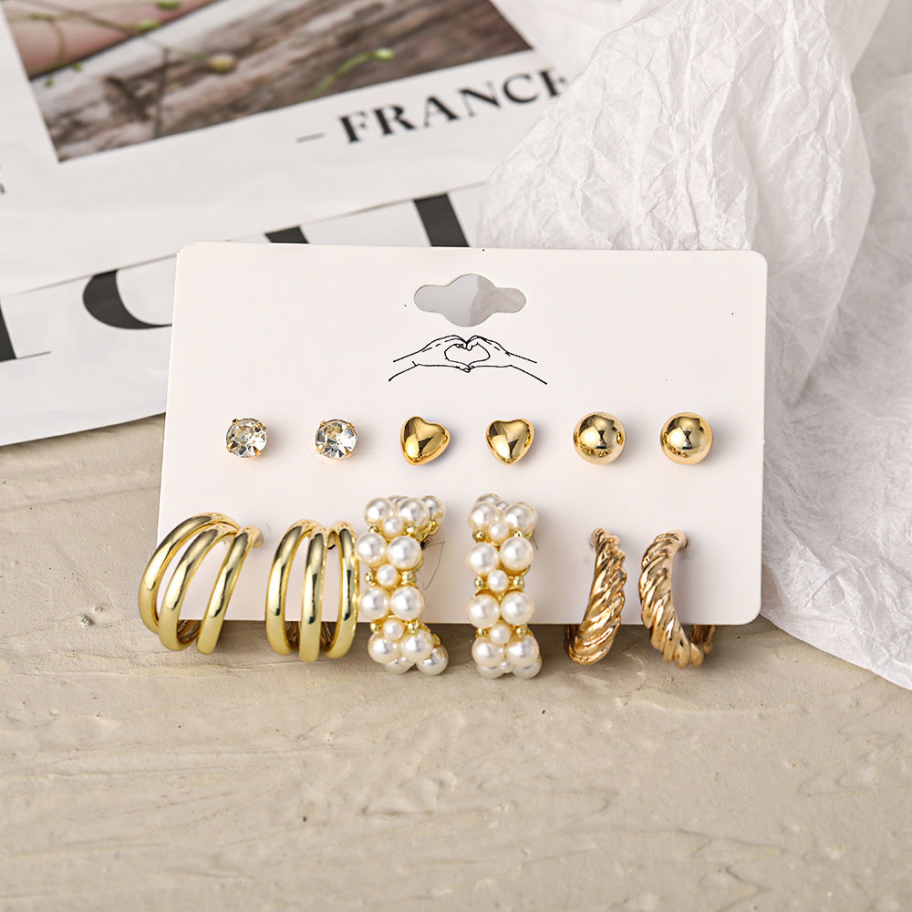 Damen Ohrstecker-Set mit eleganten und variierenden Designs Shop Nory