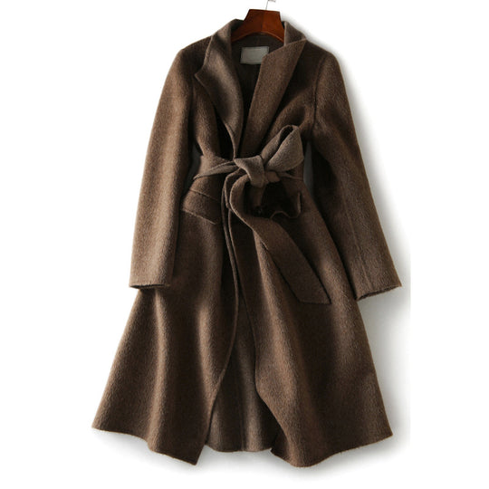 Damen Eleganter Wollmantel mit Stehkragen Shop Nory