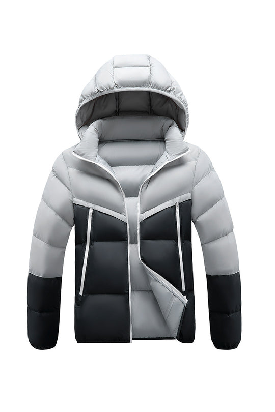 Herren Leichte Steppjacke mit Kapuze und zweifarbiger Blockoptik Shop Nory