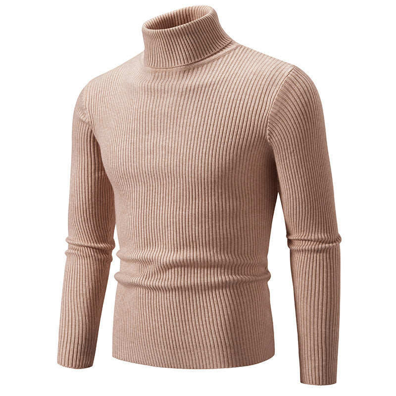 Herren feiner Rollkragenpullover aus langlShopnoryigem Strickmaterial