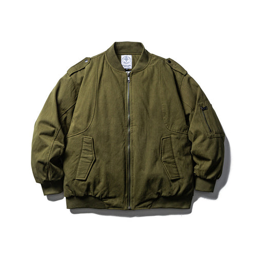 Herren Robuste Canvas-Bomberjacke mit Utility-Taschen und Rippbündchen Shop Nory