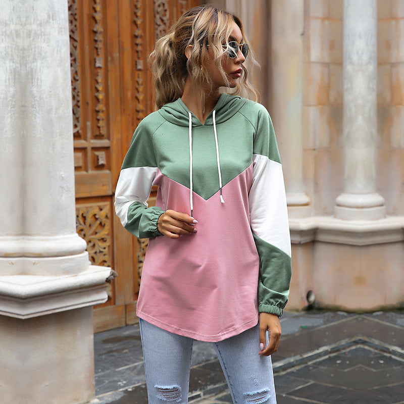 Damen Oversize Kapuzenpullover mit Raglanärmeln und abgerundetem Saum Shop Nory