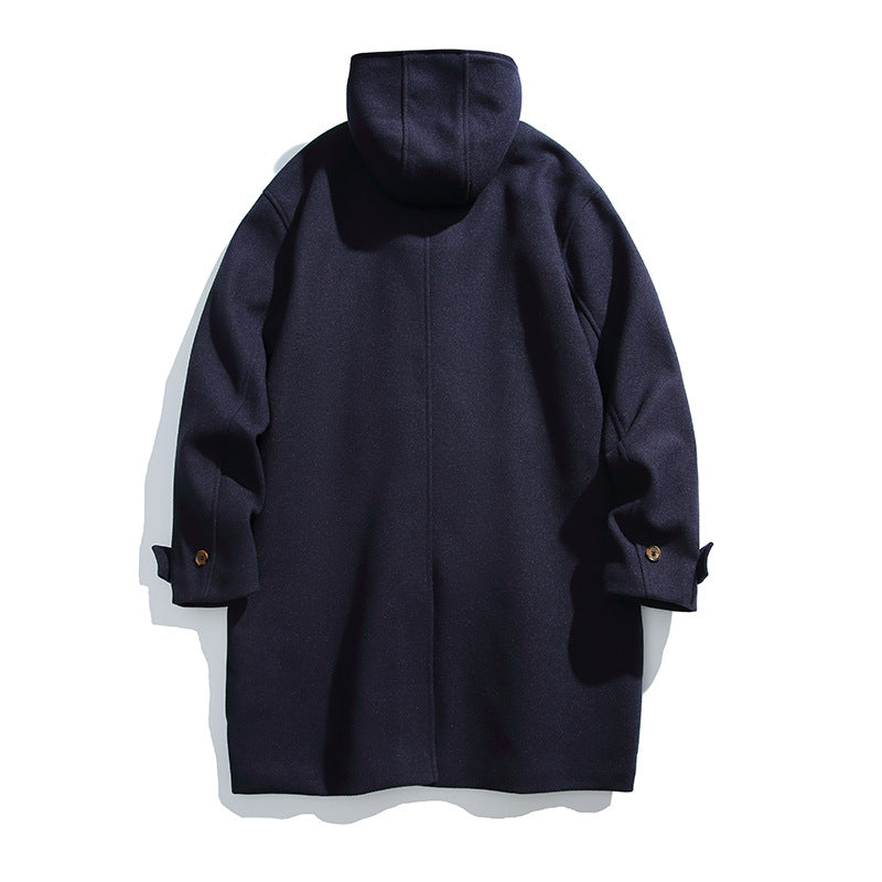 Herren Wollmix-Dufflecoat mit Kapuze und Knebelverschlüssen Shop Nory