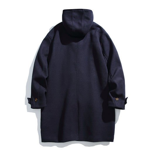 Herren Wollmix-Dufflecoat mit Kapuze und Knebelverschlüssen Shop Nory
