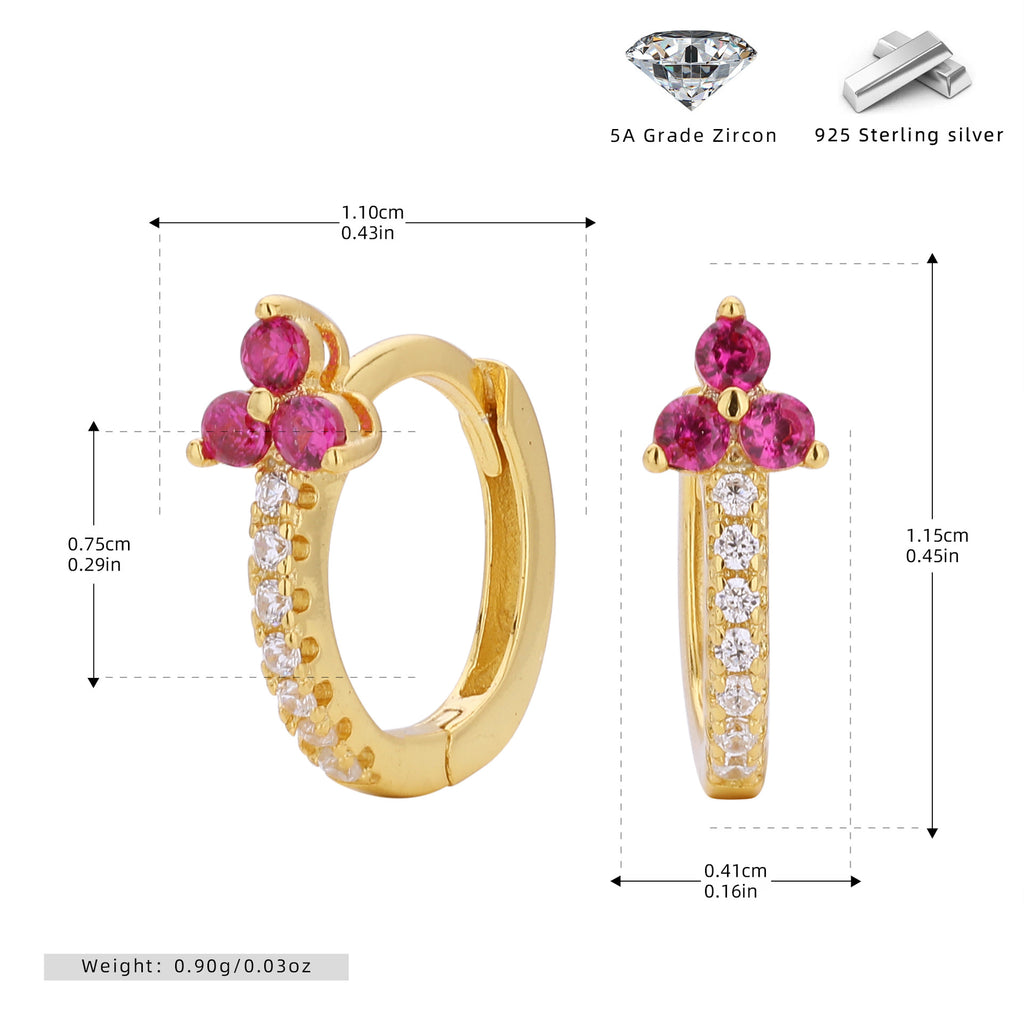 Damen Ohrhänger mit glitzerndem Zirkonmotiv und hochwertigem 925 Sterling Silber Shop Nory