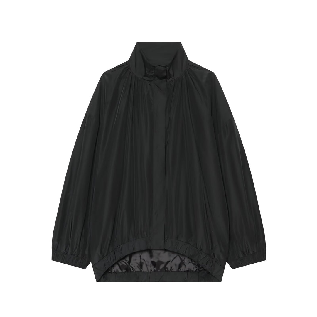 Damen Leichte wasserabweisende Oversize Windjacke mit Stehkragen Shop Nory