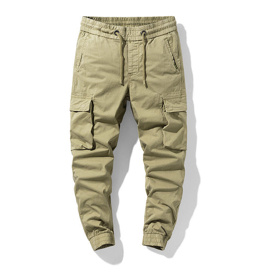 Herren Cargo-Jogger mit elastischem Bund, Multifunktions-Taschen und gesmokten Bündchen Shop Nory