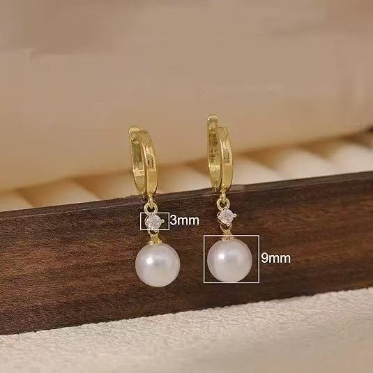 Damen Ohrgehänge mit eleganten Perlenanhängern Shop Nory