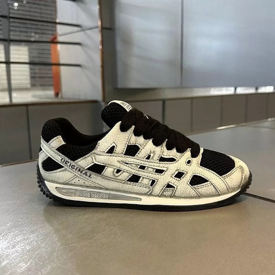 Herren Atmungsaktiver Retro-Laufsneaker mit Mesh- und Wildleder-Overlays Shop Nory