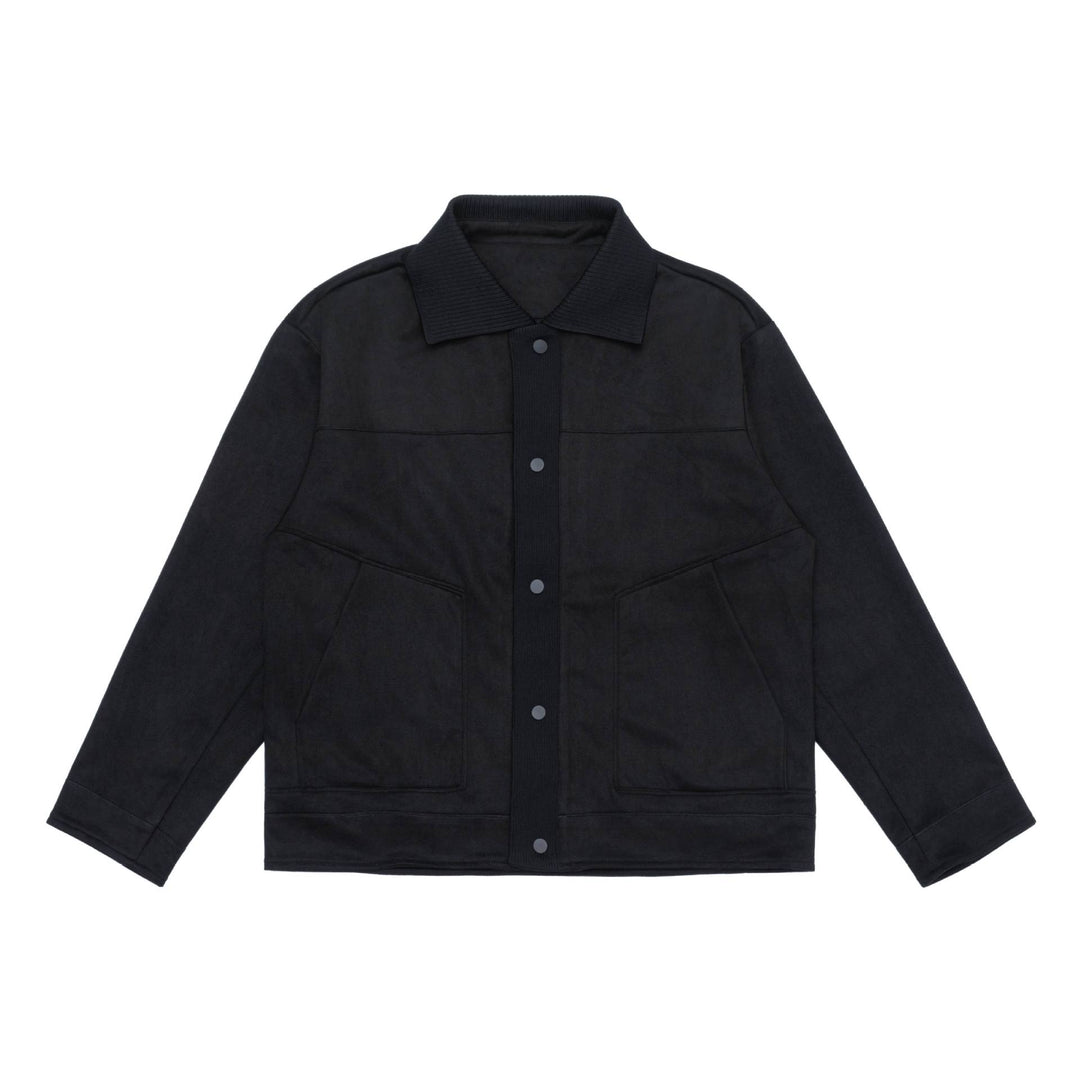 Herren Overshirt-Jacke aus strukturiertem Velours mit Rippenkragen Shop Nory
