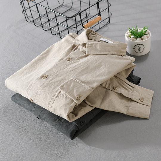 Herren Vielseitiges Baumwoll-Overshirt mit aufgesetzter Klappentasche und entspanntem Schnitt Shop Nory