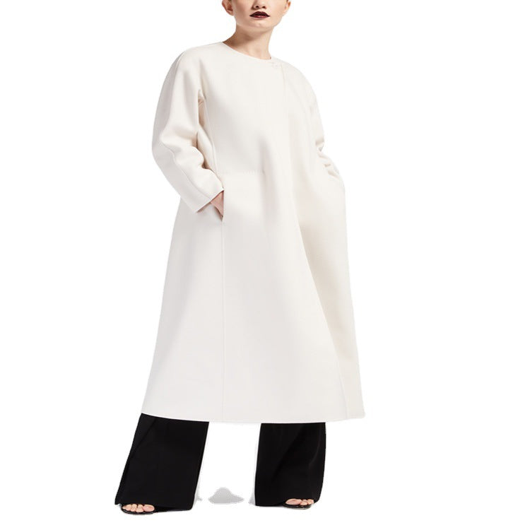 Damen Oversize-Mantel mit Rundhals und verdeckter Knopfleiste Shop Nory